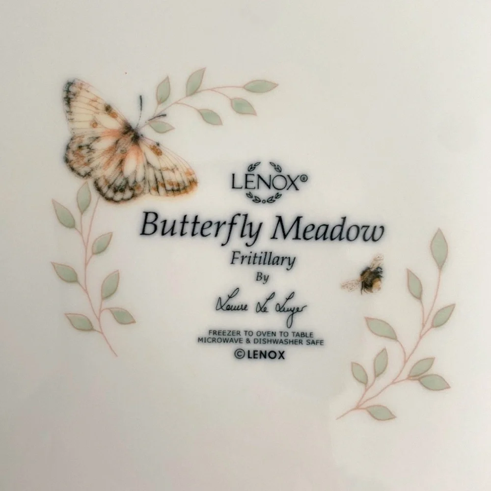 4pcs LENOX butterfly meadow dinner plate set, 11 inches